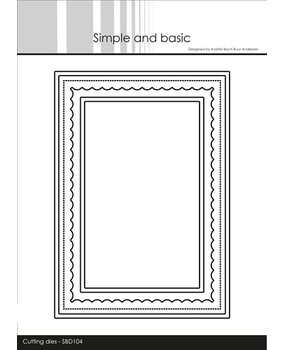 Simple and Basic Card Base Rectangle with Inlay Metal Dies (SBD104)