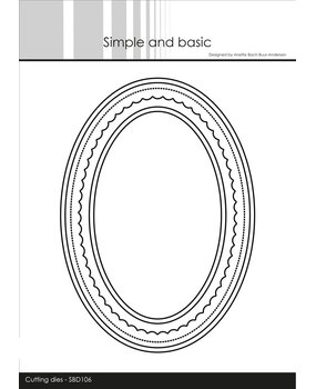 Simple and Basic Card Base Oval with Inlay Metal Dies (SBD106)