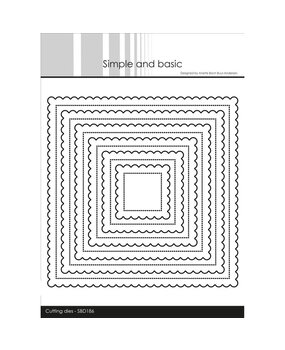 Simple and Basic Small Pierced Scalloped Squares Metal Dies (SBD186)