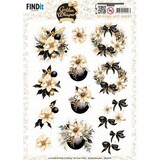 Berrie's Beauties Golden Whisper 3D Push Out Flowers (SB10990)