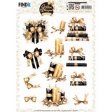 Berrie's Beauties Golden Whisper 3D Push Out Bow (SB10991)