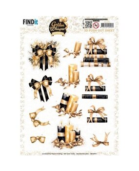 Berrie's Beauties Golden Whisper 3D Push Out Bow (SB10991)