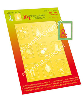Leane Creatief Kerst postzegels 3D Embossing Folder (35.9563)
