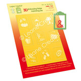 Leane Creatief Herfst Labels 3D Embossing Folder (35.9570)