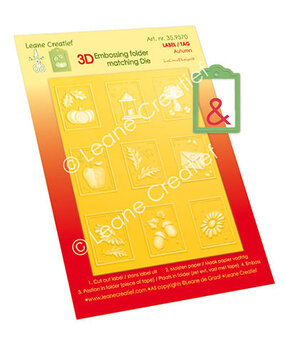 Leane Creatief Herfst Labels 3D Embossing Folder (35.9570)