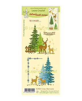 Leane Creatief X-mas Deer Scene Clear Stamps (55.9501)
