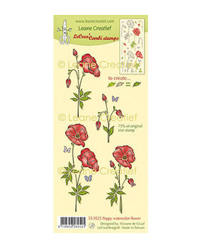 Leane Creatief Poppy Watercolor Flower Clear Stamps (55.9525) Leane Creatief Poppy Watercolor Flower Clear Stamps (55.9525)