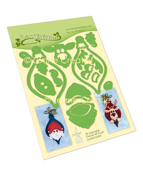 Leane Creatief Snijmal Ornament Santa & Reindeer (45.9624)
