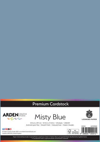 Arden Creative Studio Premium Cardstock A4 Misty Blue (ACSCP0041) Arden Creative Studio Premium Cardstock A4 Misty Blue (ACSCP0041)