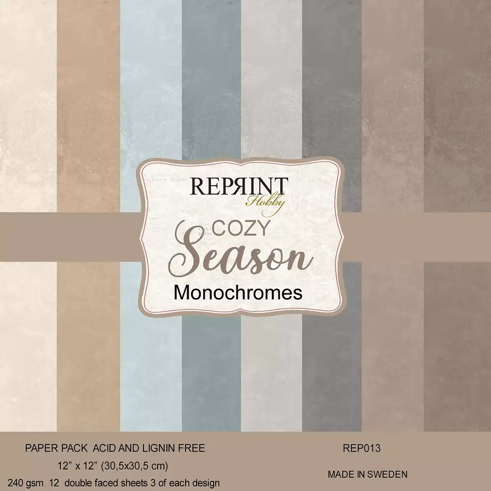 Reprint Cozy Season 12x12 Inch Cardstock (REP013) Reprint Cozy Season 12x12 Inch Cardstock (REP013)
