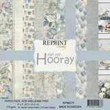 Reprint Hip Hip Hooray 8x8 Inch Paper Pack (RPM070)