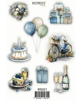 Reprint Hip Hip Hooray Stickers (RS021)