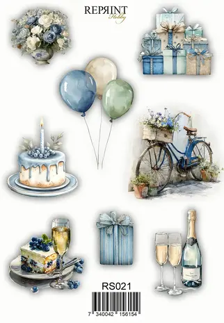 Reprint Hip Hip Hooray Stickers (RS021)