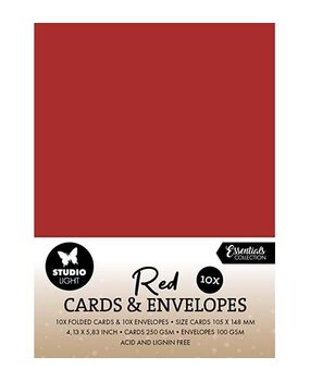 Studio Light Consumables A6 Cards & Envelopes Christmas Red (SL-CO-CE13) Studio Light Consumables A6 Cards & Envelopes Christmas Red (SL-CO-CE13)