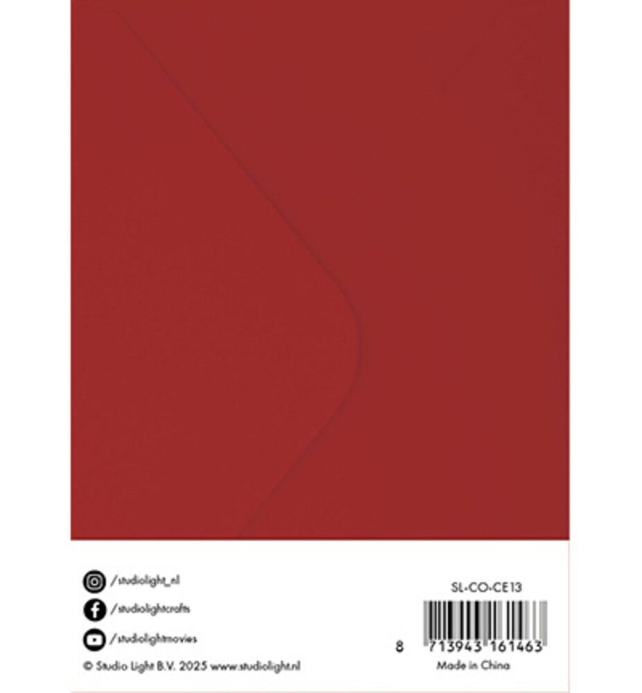 Studio Light Consumables A6 Cards & Envelopes Christmas Red (SL-CO-CE13) Studio Light Consumables A6 Cards & Envelopes Christmas Red (SL-CO-CE13)