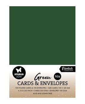 Studio Light Consumables A6 Cards & Envelopes Christmas Green (SL-CO-CE14) Studio Light Consumables A6 Cards & Envelopes Christmas Green (SL-CO-CE14)