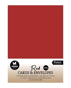 Studio Light Consumables 5x7 Inch Cards & Envelopes Christmas Red (SL-CO-CE15) Studio Light Consumables 5x7 Inch Cards & Envelopes Christmas Red (SL-CO-CE15)