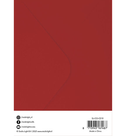 Studio Light Consumables 5x7 Inch Cards & Envelopes Christmas Red (SL-CO-CE15) Studio Light Consumables 5x7 Inch Cards & Envelopes Christmas Red (SL-CO-CE15)