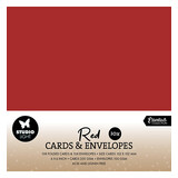 Studio Light Consumables 6x6 Inch Cards & Envelopes Christmas Red (SL-CO-CE17)