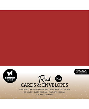 Studio Light Consumables 6x6 Inch Cards & Envelopes Christmas Red (SL-CO-CE17) Studio Light Consumables 6x6 Inch Cards & Envelopes Christmas Red (SL-CO-CE17)