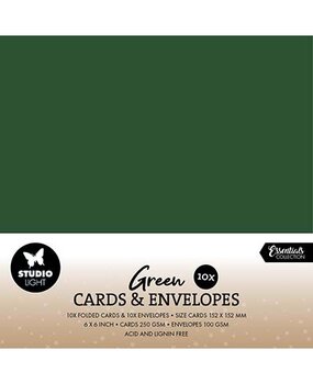 Studio Light Consumables 6x6 Inch Cards & Envelopes Christmas Green (SL-CO-CE18) Studio Light Consumables 6x6 Inch Cards & Envelopes Christmas Green (SL-CO-CE18)