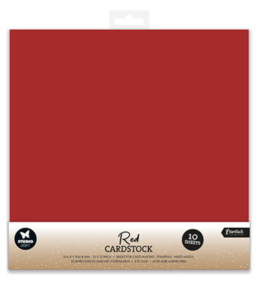 Studio Light Cardstock 12x12 Inch Christmas Red (10pcs) (SL-CO-PS60) Studio Light Cardstock 12x12 Inch Christmas Red (10pcs) (SL-CO-PS60)