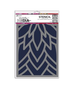 Dina Wakley MEdia Masking Stencil Flowing Petals (MDS87700)