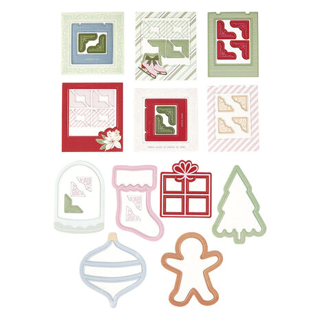 Spellbinders Peppermint Twist Chipboard Frames & Corners (169113) Spellbinders Peppermint Twist Chipboard Frames & Corners (169113)