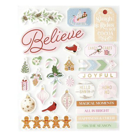 Spellbinders Peppermint Twist Chipboard Stickers (169088) Spellbinders Peppermint Twist Chipboard Stickers (169088)