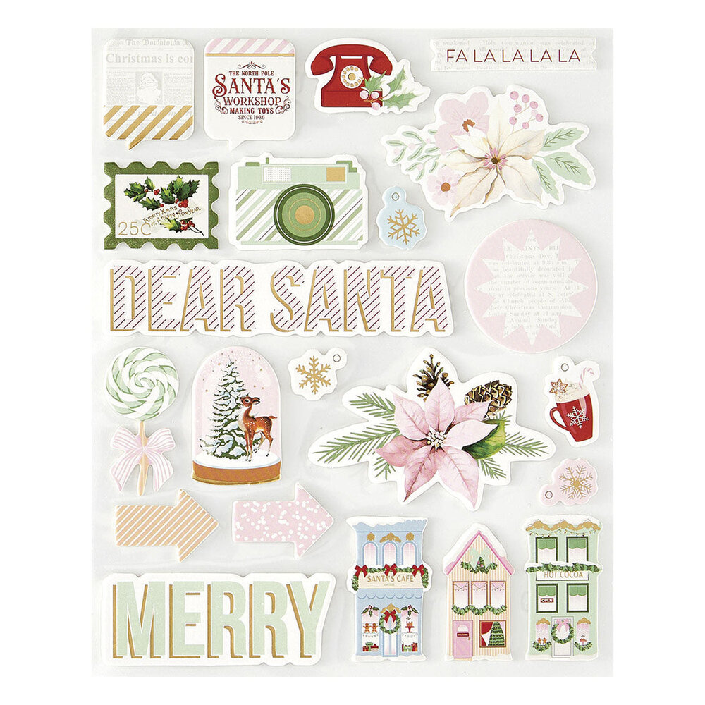 Spellbinders Peppermint Twist Chipboard Stickers (169088) Spellbinders Peppermint Twist Chipboard Stickers (169088)