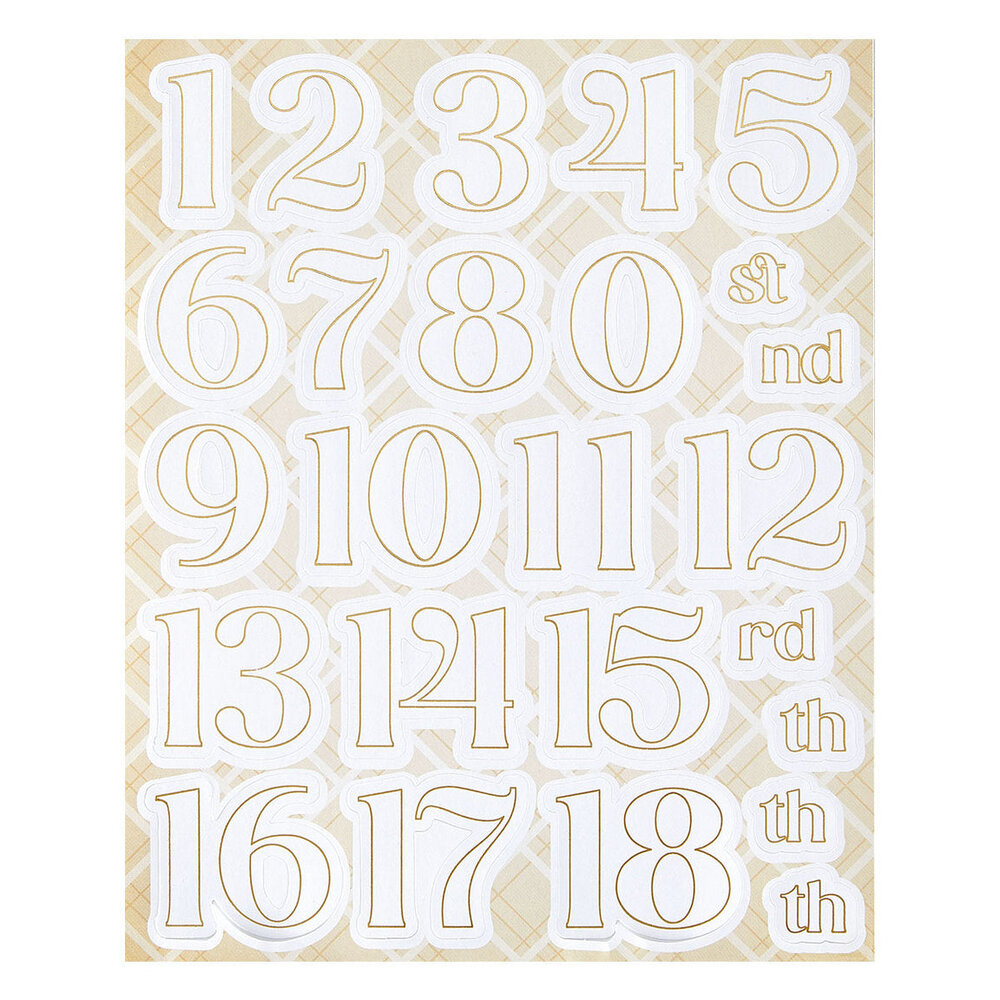 Spellbinders Peppermint Twist Cardstock Number Stickers (169117) Spellbinders Peppermint Twist Cardstock Number Stickers (169117)