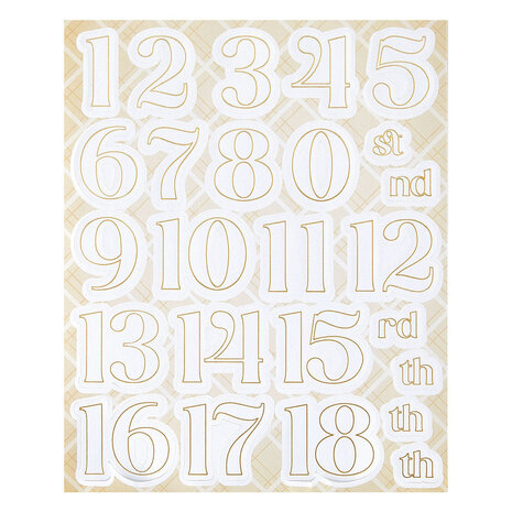 Spellbinders Peppermint Twist Cardstock Number Stickers (169117) Spellbinders Peppermint Twist Cardstock Number Stickers (169117)