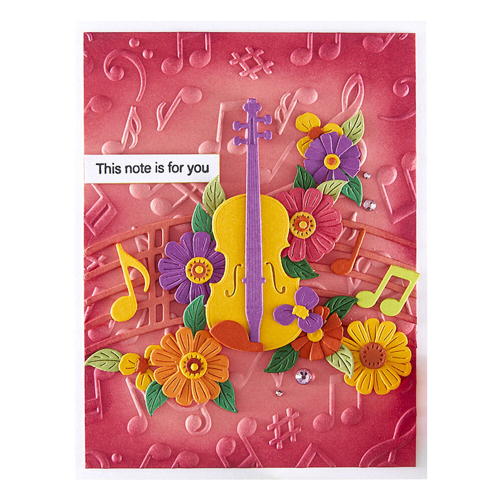 Spellbinders Bibi's Musical Notes Musical Notes 3D Embossing Folder (E3D-133) Spellbinders Bibi's Musical Notes Musical Notes 3D Embossing Folder (E3D-133)