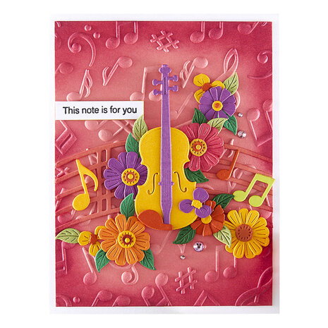 Spellbinders Bibi's Musical Notes Musical Notes 3D Embossing Folder (E3D-133) Spellbinders Bibi's Musical Notes Musical Notes 3D Embossing Folder (E3D-133)