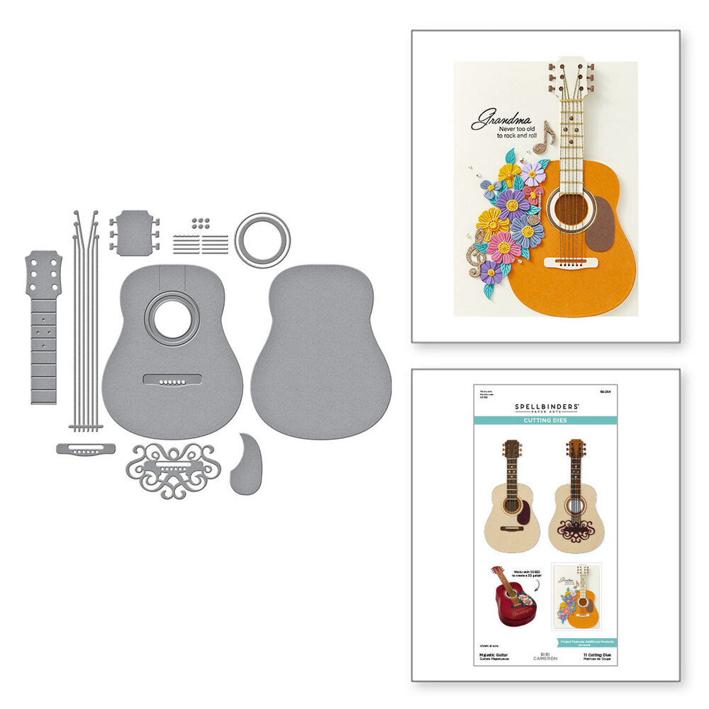 Spellbinders Bibi's Musical Notes Majestic Guitar Dies (S6-254) Spellbinders Bibi's Musical Notes Majestic Guitar Dies (S6-254)