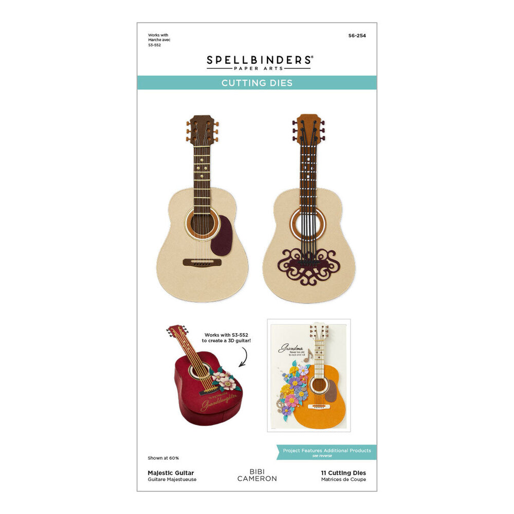 Spellbinders Bibi's Musical Notes Majestic Guitar Dies (S6-254) Spellbinders Bibi's Musical Notes Majestic Guitar Dies (S6-254)