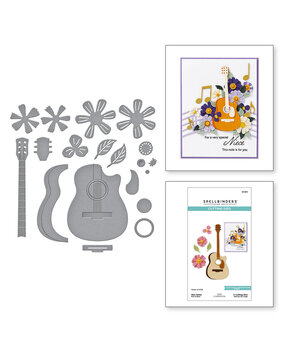 Spellbinders Bibi's Musical Notes Mini Guitar Dies (S3-551) Spellbinders Bibi's Musical Notes Mini Guitar Dies (S3-551)