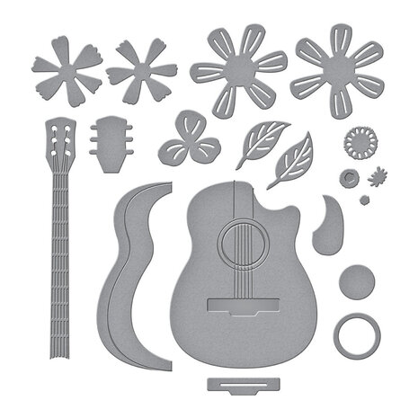 Spellbinders Bibi's Musical Notes Mini Guitar Dies (S3-551) Spellbinders Bibi's Musical Notes Mini Guitar Dies (S3-551)