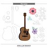Spellbinders PRE-ORDER Bibi's Musical Notes Mini Guitar Dies (S3-551) Spellbinders PRE-ORDER Bibi's Musical Notes Mini Guitar Dies (S3-551)