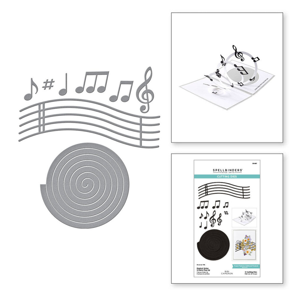 Spellbinders Bibi's Musical Notes Musical Notes & Stave Pop-Up Dies (S5-687) Spellbinders Bibi's Musical Notes Musical Notes & Stave Pop-Up Dies (S5-687)