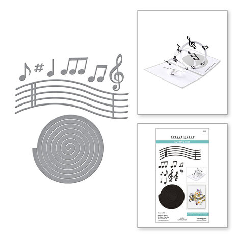 Spellbinders Bibi's Musical Notes Musical Notes & Stave Pop-Up Dies (S5-687) Spellbinders Bibi's Musical Notes Musical Notes & Stave Pop-Up Dies (S5-687)
