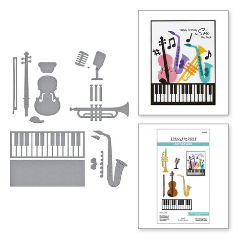 Spellbinders Bibi's Musical Notes Mini Musical Instruments Dies (S4-1445) Spellbinders Bibi's Musical Notes Mini Musical Instruments Dies (S4-1445)
