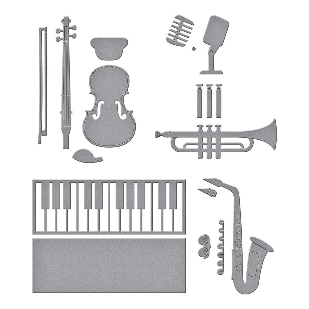 Spellbinders Bibi's Musical Notes Mini Musical Instruments Dies (S4-1445) Spellbinders Bibi's Musical Notes Mini Musical Instruments Dies (S4-1445)