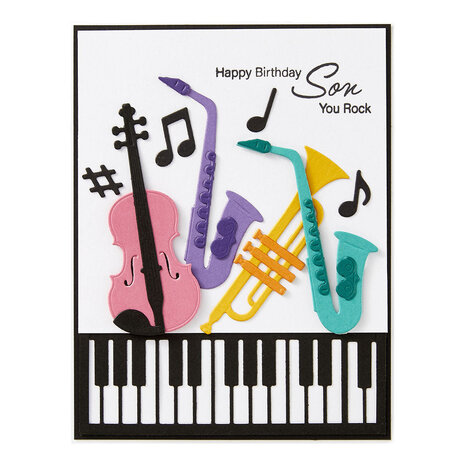 Spellbinders Bibi's Musical Notes Mini Musical Instruments Dies (S4-1445) Spellbinders Bibi's Musical Notes Mini Musical Instruments Dies (S4-1445)