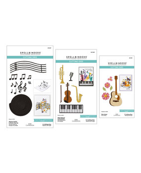 Spellbinders Bibi's Musical Notes Small Instruments Die Bundle (BD-0979) Spellbinders Bibi's Musical Notes Small Instruments Die Bundle (BD-0979)