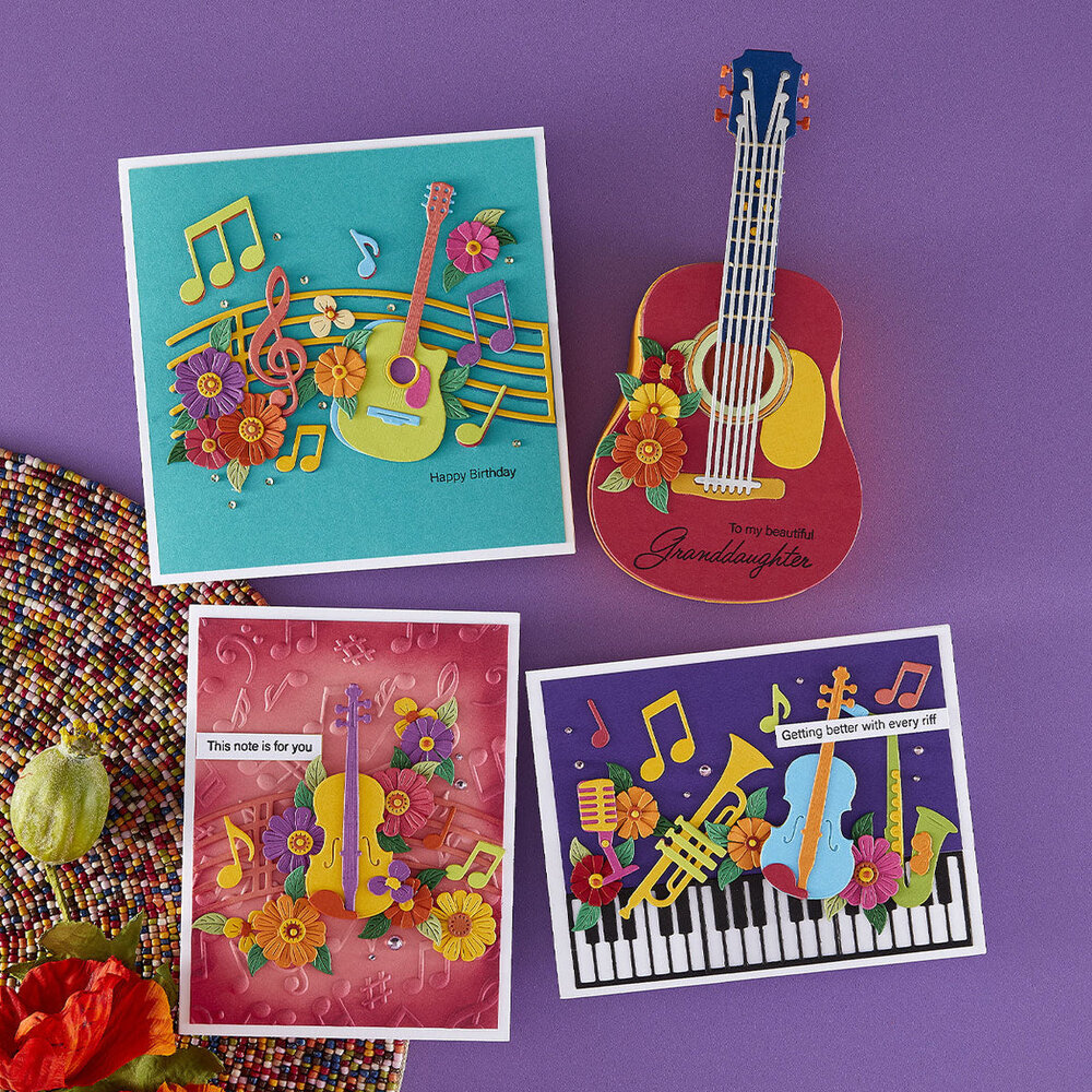Spellbinders Bibi's Musical Notes Small Instruments Die Bundle (BD-0979) Spellbinders Bibi's Musical Notes Small Instruments Die Bundle (BD-0979)