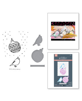 Spellbinders Starry Holiday Merry, Merry, Merry Bird Registration Press Plate & Die Set (BPR-035) Spellbinders Starry Holiday Merry, Merry, Merry Bird Registration Press Plate & Die Set (BPR-035)