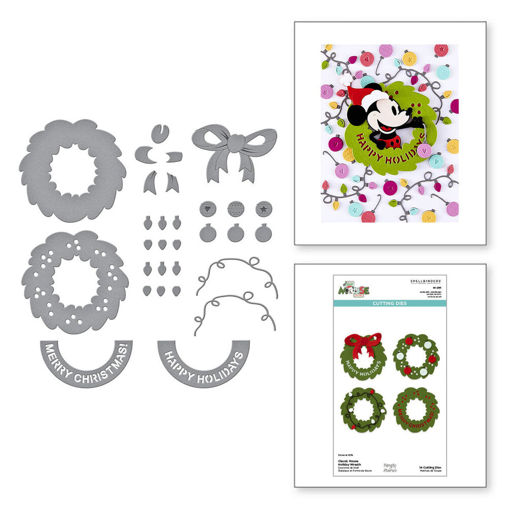 Spellbinders Say Cheese Classic Mouse Christmas Holiday Wreath Dies (S6-265) Spellbinders Say Cheese Classic Mouse Christmas Holiday Wreath Dies (S6-265)