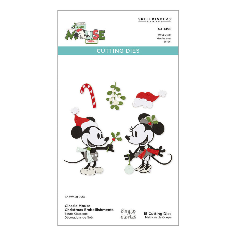 Spellbinders Say Cheese Classic Mouse Christmas Classic Mouse Christmas Embellishments Dies (S4-1496) Spellbinders Say Cheese Classic Mouse Christmas Classic Mouse Christmas Embellishments Dies (S4-1496)
