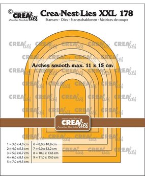 Crealies Nest Dies Bogen Glad (CLNestXXL178)